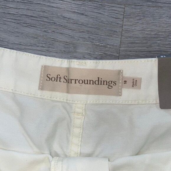 Soft Surroundings Women’s 18 Pants Driftwood Lightweight Chambray Wide Leg NWT - Picture 4 of 16